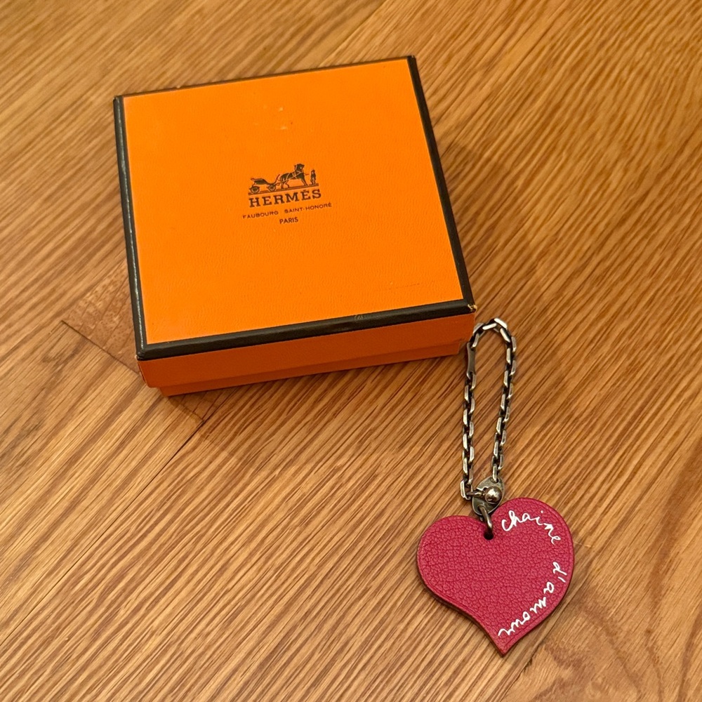 Hermes Heart Keychain